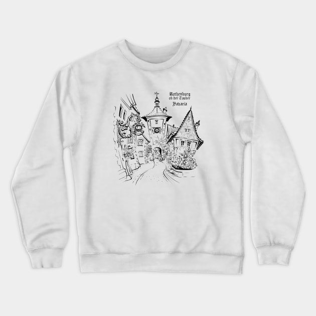 Rothenburg ob der Tauber, Bavaria Crewneck Sweatshirt by kavalenkava